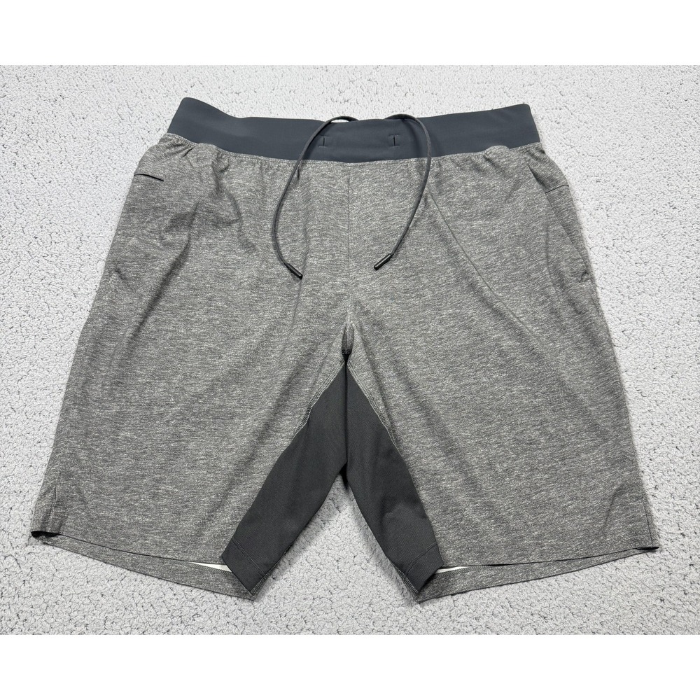 Lululemon THE Shorts Mens‎ Large Gray Running Training 9 Inseam Athletic LM7LAMS
